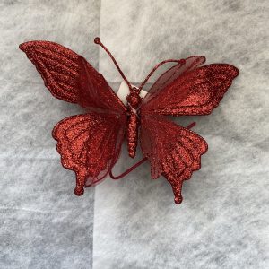 1 PC RED XMAS BUTTERFLY